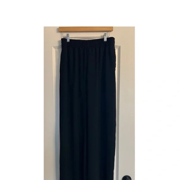 NWT Zara Black Crepe Wide-Leg Trousers - Picture 2 of 5